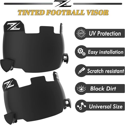 ZIXIOYS Tinted Football Visor, Fits Youth and Adult Football Helmets in Kuwait