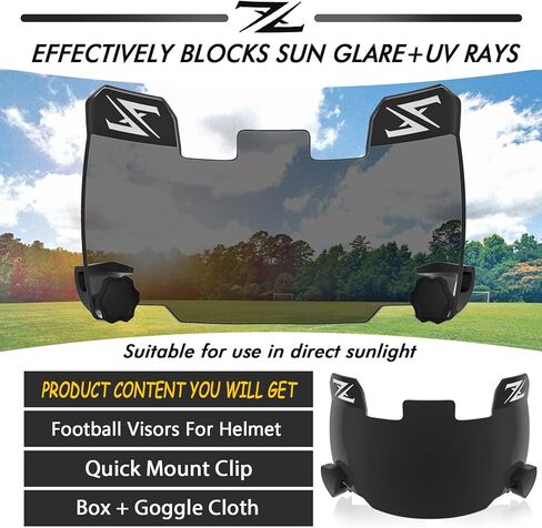 ZIXIOYS Tinted Football Visor, Fits Youth and Adult Football Helmets in Kuwait