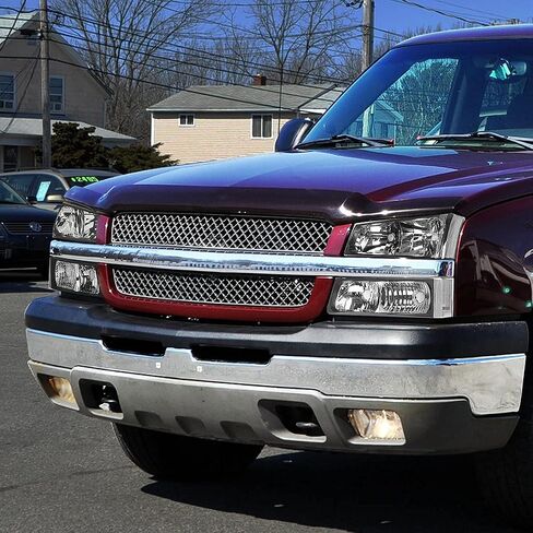 DNA MOTORING HL-OH-CS03-4P-BK-CL1 مصابيح أمامية سوداء متوافقة مع موديلات 2003-2006 Chevy Silverado/Avalanche Fit بدون تكسية المصنع in Saudi Arabia