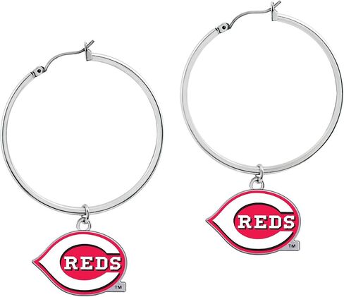 Game Time 101513 MLB Cincinnati Reds Hoop Earrings in Saudi Arabia