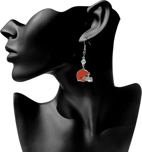 Siskiyou Sports NFL Crystal Dangle Earrings in Saudi Arabia