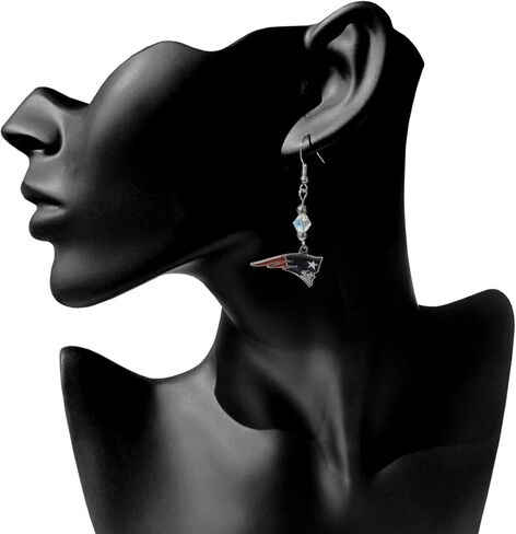 Siskiyou Sports NFL Crystal Dangle Earrings in Saudi Arabia