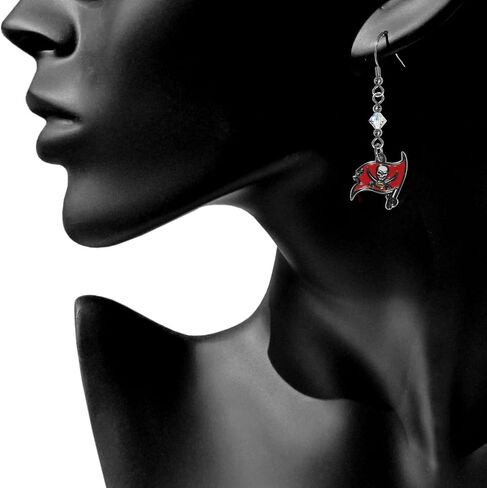 Siskiyou Sports NFL Crystal Dangle Earrings in Saudi Arabia