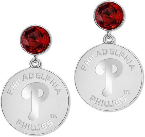 Game Time Offical MLB PHILADELPHIA PHILLIES P LOGO Disc Earrings in Saudi Arabia