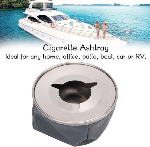 كيس فول كيس الرمل منفضة سجائر مقاومة للرياح منفضة سجائر سجائر سيجار علبة رماد كبيرة من الفولاذ المقاوم للصدأ جلد البولي يوريثان أزرق للسفن واليخوت RVs in Kuwait