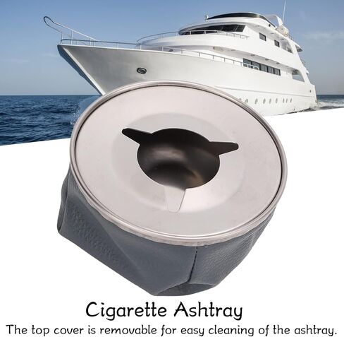 كيس فول كيس الرمل منفضة سجائر مقاومة للرياح منفضة سجائر سجائر سيجار علبة رماد كبيرة من الفولاذ المقاوم للصدأ جلد البولي يوريثان أزرق للسفن واليخوت RVs in Kuwait