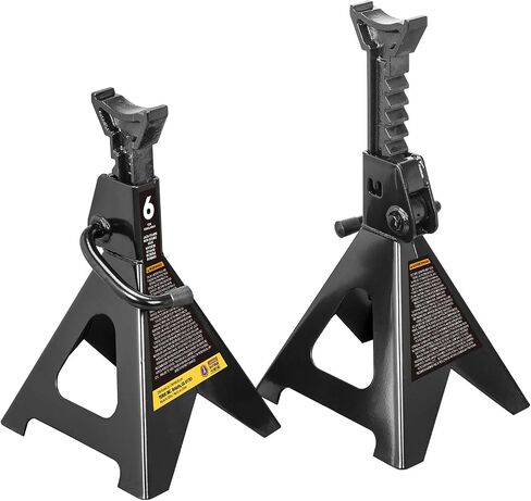 Torin AT43202B Steel Jack Stands: 3 Ton (6,000 lb) Capacity, Black, 1 Pair in Saudi Arabia