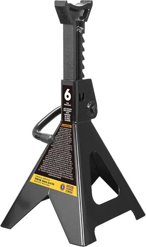 Torin AT43202B Steel Jack Stands: 3 Ton (6,000 lb) Capacity, Black, 1 Pair in Saudi Arabia