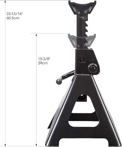 Torin AT43202B Steel Jack Stands: 3 Ton (6,000 lb) Capacity, Black, 1 Pair in Saudi Arabia
