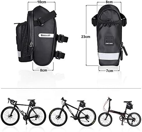 Rhinowalk Cycling Water Holder Saddle Bag Bicycle Saddle Bag Cycling Bike Under Seat Storage Pouch Bag with for MTB Bike,Mountain Bike,Road Bike in Saudi Arabia