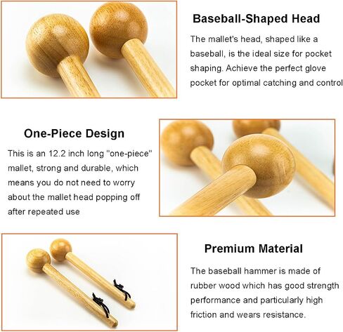 Reicyfang Baseball Hammer, Quick Create Ball Shaped Pocket Softball Glove Mallet, Baseball Softball Glove Mallet, One-Piece Mallet, Baseball Mitts Shaper Tool for Adult Youth Catchers in Saudi Arabia