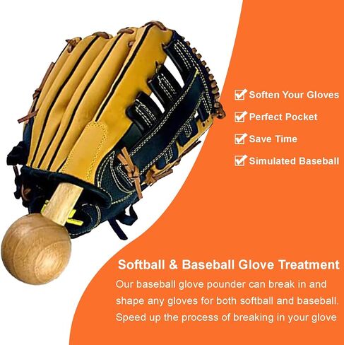 Reicyfang Baseball Hammer, Quick Create Ball Shaped Pocket Softball Glove Mallet, Baseball Softball Glove Mallet, One-Piece Mallet, Baseball Mitts Shaper Tool for Adult Youth Catchers in Saudi Arabia