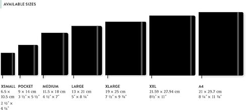 Moleskine Classic Expanded Notebook, Soft Cover, Large (5" x 8.25") Ruled/Lined, Black, 400 Pages in Saudi Arabia