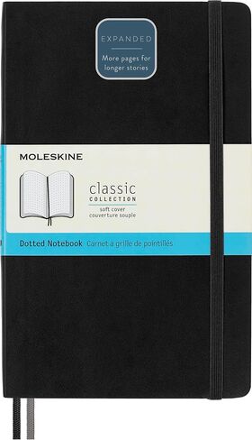 Moleskine Classic Expanded Notebook, Soft Cover, Large (5" x 8.25") Ruled/Lined, Black, 400 Pages in Saudi Arabia