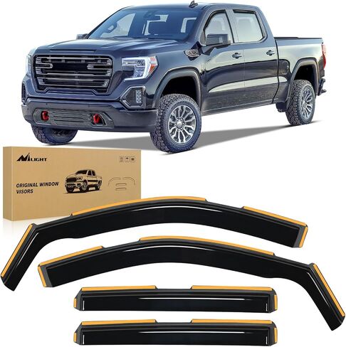 واقيات المطر المتينة في القناة من Nilight لسيارة Chevy Trailblazer 2021 2022 2023 2024 منحرف النافذة، واقيات نافذة التهوية-4 قطعة in Saudi Arabia