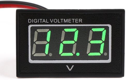 DROK 0.40 بوصة أخضر ساطع LED الفولتميتر الرقمي DC 2.7-30V مقاوم للماء لوحة قياس الجهد 2 أسلاك 12V/24V فولت اختبار قياس انخفاض استهلاك الطاقة الكاشف in Saudi Arabia
