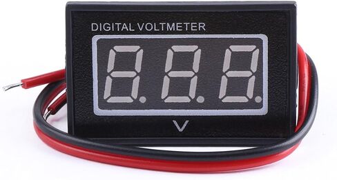 DROK 0.40 بوصة أخضر ساطع LED الفولتميتر الرقمي DC 2.7-30V مقاوم للماء لوحة قياس الجهد 2 أسلاك 12V/24V فولت اختبار قياس انخفاض استهلاك الطاقة الكاشف in Saudi Arabia