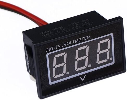 DROK 0.40 بوصة أخضر ساطع LED الفولتميتر الرقمي DC 2.7-30V مقاوم للماء لوحة قياس الجهد 2 أسلاك 12V/24V فولت اختبار قياس انخفاض استهلاك الطاقة الكاشف in Saudi Arabia