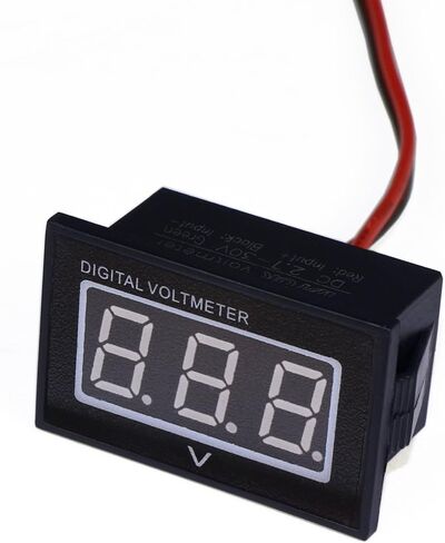 DROK 0.40 بوصة أخضر ساطع LED الفولتميتر الرقمي DC 2.7-30V مقاوم للماء لوحة قياس الجهد 2 أسلاك 12V/24V فولت اختبار قياس انخفاض استهلاك الطاقة الكاشف in Saudi Arabia