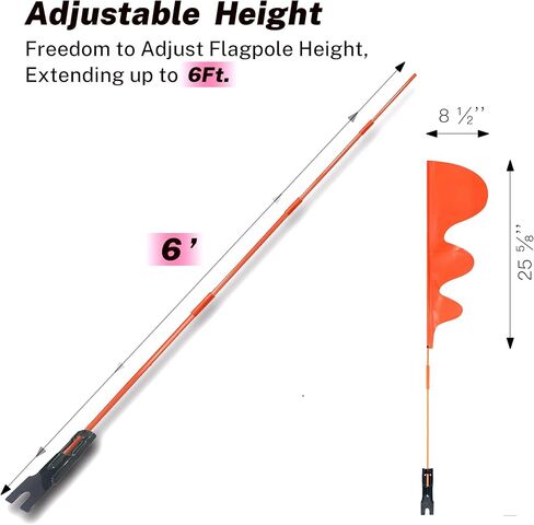 TRICEPLAY Dinosaur Bike/trike safety flags - High visibility, bike flag, Kid bike safety flag, Bike trailer flag, Bike visibility flag in Kuwait