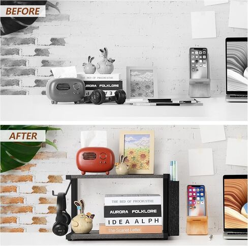 حامل طابعة ميلوس، حامل طابعة بطبقتين مع مساحة تخزين، رف عربة طابعة متنقلة بعجلات، حامل طابعة تحت المكتب لجهاز الفاكس، ناسخة، ماسح ضوئي، طابعة، ماسح ضوئي، أسود in Kuwait