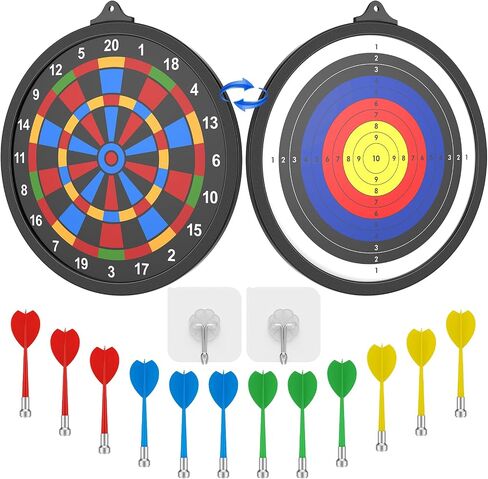Magnetic Dart Board with Magnetic Darts Kids Adult Safe Dart Board Set for Boys Girls Easy Hanging Classic Dart Board Toys Indoor Outdoors Party Games in Saudi Arabia