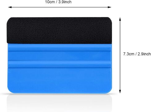 EHDIS 50pcs Vinyl Squeegee Bulk Felt Edge Squeegee 4 Inch Car Vinyl Scraper Decal Applicator Window Tint Tool with Black Fabric Felt Edge-Blue in Saudi Arabia