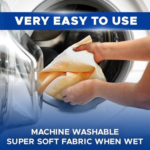 Eramax Delux UltraDry Car Shammy - XL Chamois Cloth for Car, Absorbent Shammy Towel for Car Wash Drying, Professional Shamee Scratch-Free Car Drying Towel, Boat Towel - Yellow in Kuwait