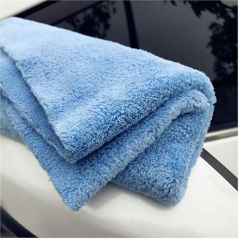 Edgeless Microfiber Towel Car Drying Wash Buffing 6Pack 16"x16" Ultra Plush 450gsm Detailing Cloth (Gray) in Kuwait