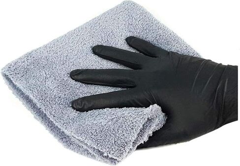 Edgeless Microfiber Towel Car Drying Wash Buffing 6Pack 16"x16" Ultra Plush 450gsm Detailing Cloth (Gray) in Kuwait