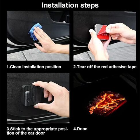 أضواء باب السيارة شعار العارض 2PCS سيارة لاسلكية باب ترحيب الضوء، أضواء باب السيارة شعار أضواء الخطوة أضواء الظل متوافق مع فورد موستانج برونكو جميع نماذج السيارات (الحصان الأزرق) in Kuwait