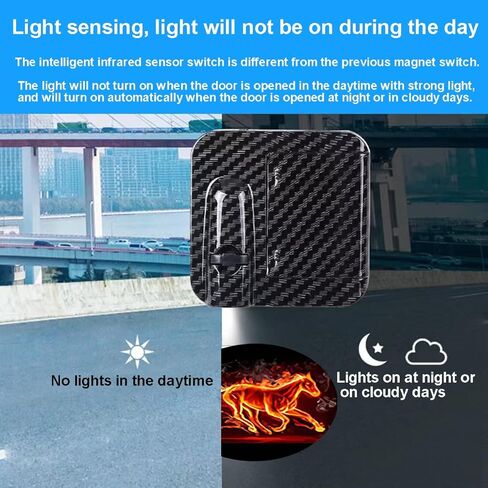 أضواء باب السيارة شعار العارض 2PCS سيارة لاسلكية باب ترحيب الضوء، أضواء باب السيارة شعار أضواء الخطوة أضواء الظل متوافق مع فورد موستانج برونكو جميع نماذج السيارات (الحصان الأزرق) in Kuwait