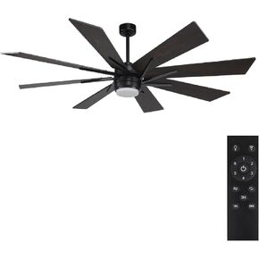 52 Inch Indoor Ceiling Fan with Light and Remote Control, Reversible Blades and Motor, 110V ETL Listed for Living Room, Dining Room, Bedroom, Basement, Kitchen
