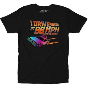العودة إلى تي شيرت فيلم Marty McFly Doc Brown 88 MPH Delorean 80s