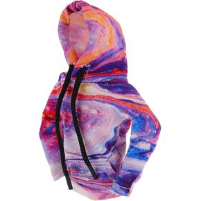 1 Pc Gear Shift Knob Cover Decoration Stick Shifting Handle Protector 5.91"x4.33" 3D Printed Hoodie Style Purple Orange Polyester