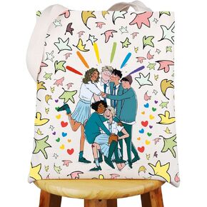 WZMPA Nick And Charlie Fans Canvas Tote Bag Boys' Love Inspired Gift Nick & Charlie Shoulder Bag For TV Series Fans