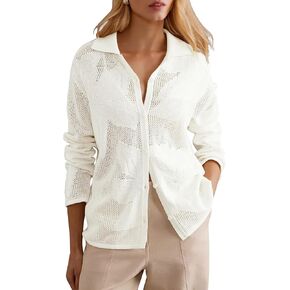 Kedera Women's Floral Cardigan Sweaters Lightweight Button Up Knitted Shirts Casual Tops Blouse Fall Fashion 2024 Trendy