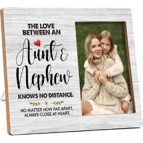 Nephew Pictures Frame, Aunt And Nephew Photo Frame, Nephew Gifts From Auntie, Nephew Birthday Wedding Gifts, Farmhouse Home Living Room Bedroom Office Decoration -56