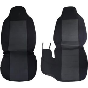 Kohnk Front Car Seat Covers for 2004-2012 Ford Ranger, Front High Back 60/40 Split Bench Seat Covers with Molded Headrests for Ford Ranger 2004 2005 2006 2007 2008 2009 2010 2011 2012 Dark Grey