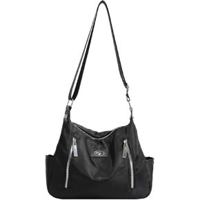 Women Nylon Crossbody Bag Waterproof Shoulder Bag Lightweight Top Handle Bag Casual Handbag Messenger Bag