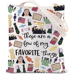 ENSIANTH Derry TV Show Inspired Gift Sister Michael Fans Tote Bag Londonderry Irish Teenage Shopping Bag Derry Ireland Gift