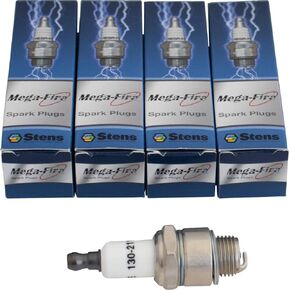 Stens 130-211-4 Spark Plug - 4 Pack Compatible with/Replacement for Tecumseh Gas Engines AV520, AV600, TVS600, TVS840,TVXL840, HMSK70, 80, 90, 100, HSK30, 35, 40,50, 60, 70, HM70, 80, 85, 90 J19LM