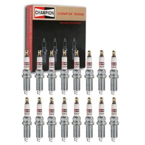 16 pc Champion Iridium Spark Plugs compatible with Jeep Grand Cherokee 5.7L V8 2009-2019
