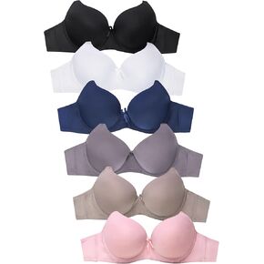 DailyWear Womens Everyday 6 Pack of Bras (40C, 4180P)