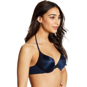 Maidenform Women's Love The Lift Natural Boost Demi T-Shirt Bra 9428, Navy/Black, 34C