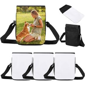 4 PCS Sublimation Wallet Bags, Sublimation Blanks Bags for DIY and Items Storage, Sublimation Backpack Shoulder Bag Crossbody Bag Blanks for Free DIY