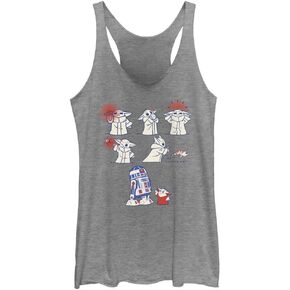 STAR WARS Mandalorian Grogu Flag Women's Racerback Tank Top
