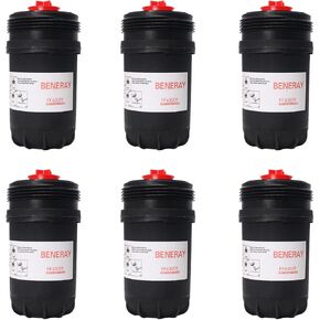 FF63009 FF63054NN Fuel Filter, Fits for Cummins B/L Series 6.7L Diesel Engines, Filtration Element 10 Micron 5303743 FF63008 BF63000 FH22168 FF63054NN 6Pcs