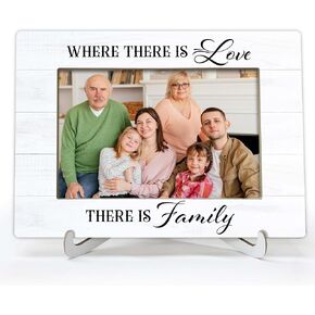 YSTEP Family Picture Frame, Family The People You Live For, Laugh With And Love Most Picture Frame, Love Picture Frame, Wood 4x6 Photo Frame for Desk Display-B21