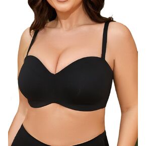 Anti-Slided Strapless Bra Bandeau Seamless Underwire Non-Padded Bras for Women
